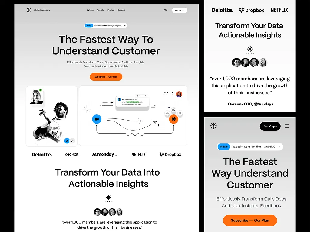 Diseño web ejemplo para Plataforma SaaS con IA